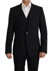 Dolce & Gabbana Black Jacket Vest 2 Piece MARTINI Blazer -   -  Dolce & Gabbana.