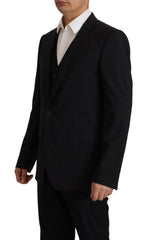 Dolce & Gabbana Black Jacket Vest 2 Piece MARTINI Blazer -   -  Dolce & Gabbana.