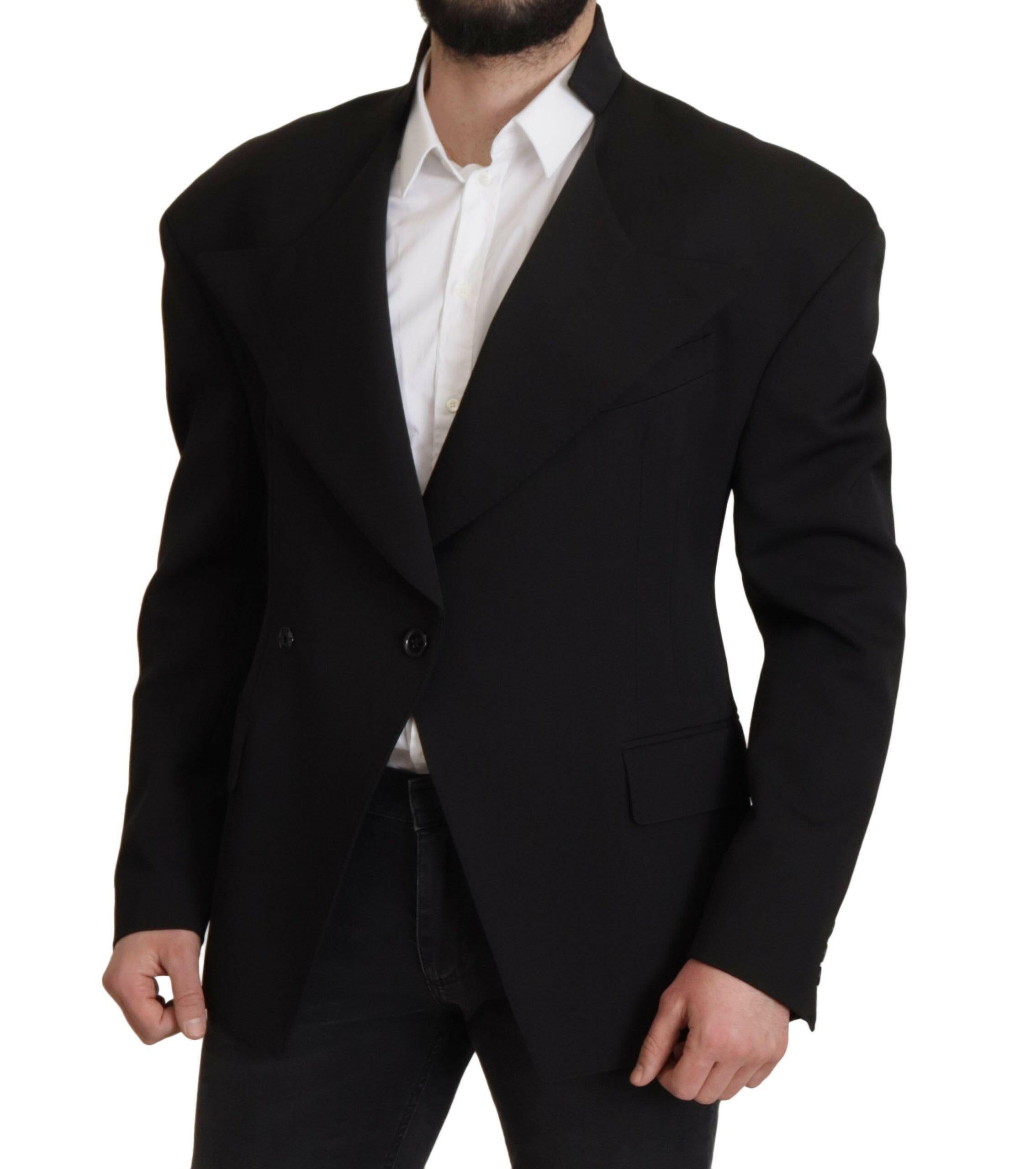 Dolce & Gabbana Black Wool Single Breasted Jacket Blazer -   -  Dolce & Gabbana. Dolce & Gabbana Black Wool Single Breasted Jacket Blazer -   -  Dolce & Gabbana.