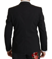 Dolce & Gabbana Black Single Breasted Jacket MARTINI Blazer -   -  Dolce & Gabbana.