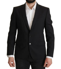 Dolce & Gabbana Black Single Breasted Jacket MARTINI Blazer -   -  Dolce & Gabbana.