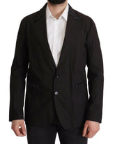 Dolce & Gabbana Black Cotton Single Breasted Blazer Jacket -   -  Dolce & Gabbana.