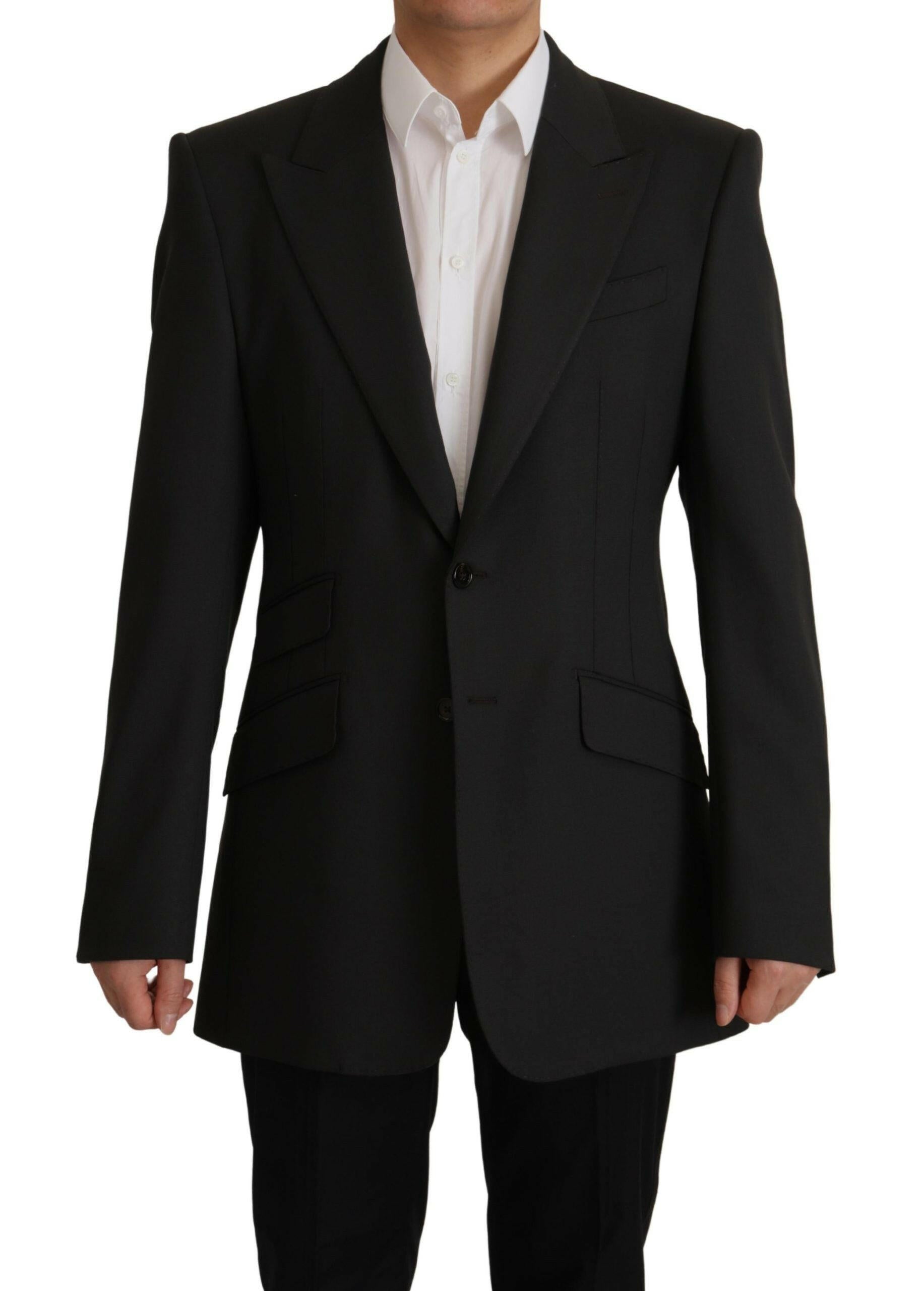 Dolce & Gabbana Black Wool Single Breasted Blazer v -   -  Dolce & Gabbana.