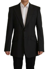 Dolce & Gabbana Black Wool Single Breasted Blazer v -   -  Dolce & Gabbana.