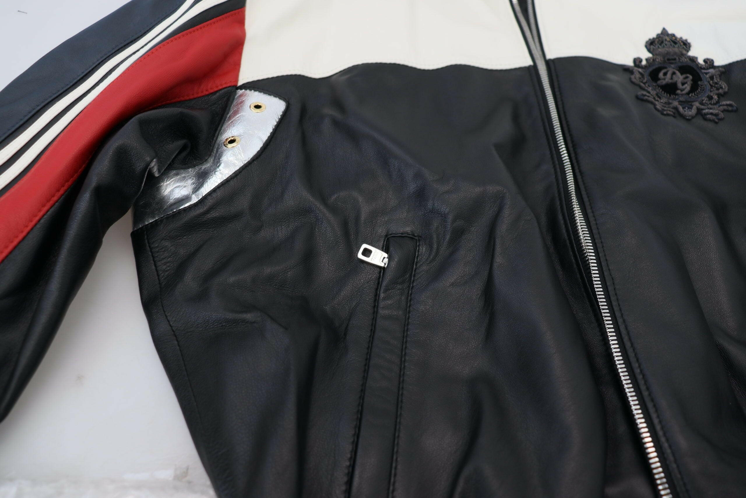 Dolce & Gabbana Black Leather Hooded Blouson Coat Jacket -   -  Dolce & Gabbana. Dolce & Gabbana Black Leather Hooded Blouson Coat Jacket -   -  Dolce & Gabbana.