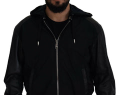 Dolce & Gabbana Black Polyester Hooded Blouson Coat Jacket -   -  Dolce & Gabbana.