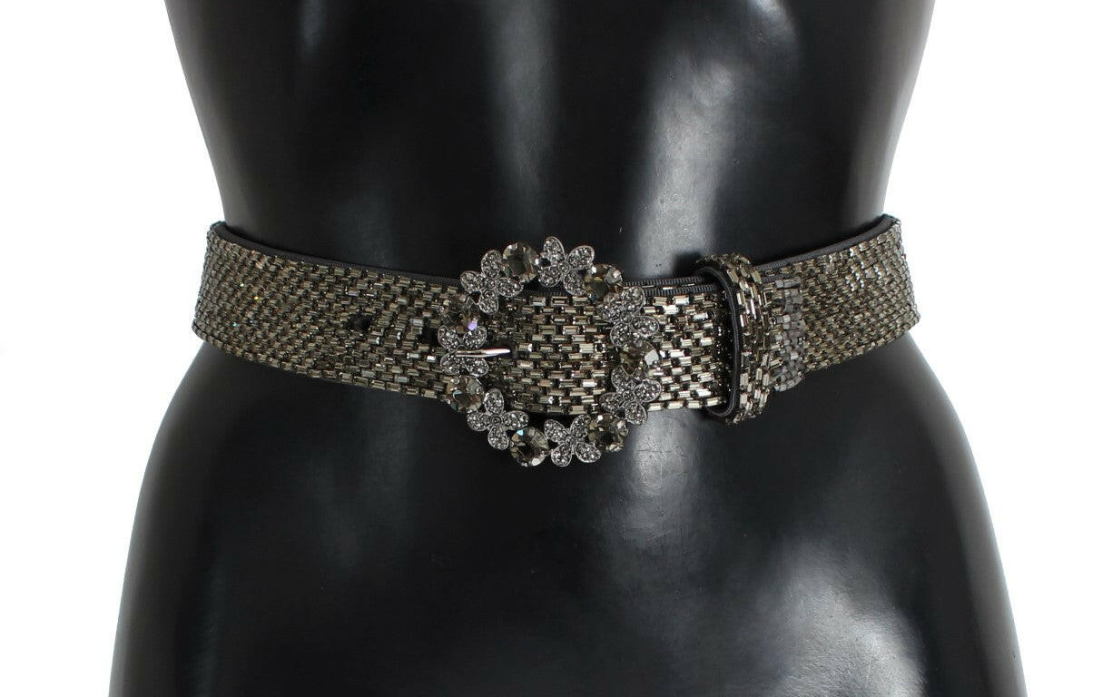 Dolce & Gabbana Crystal Buckle Sequined Waist Belt -   -  Dolce & Gabbana.