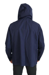 Dolce & Gabbana Blue Hooded Double Breasted Coat Jacket -   -  Dolce & Gabbana.