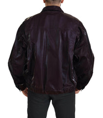 Dolce & Gabbana Bordeaux Nylon Collared Men Coat Jacket -   -  Dolce & Gabbana.