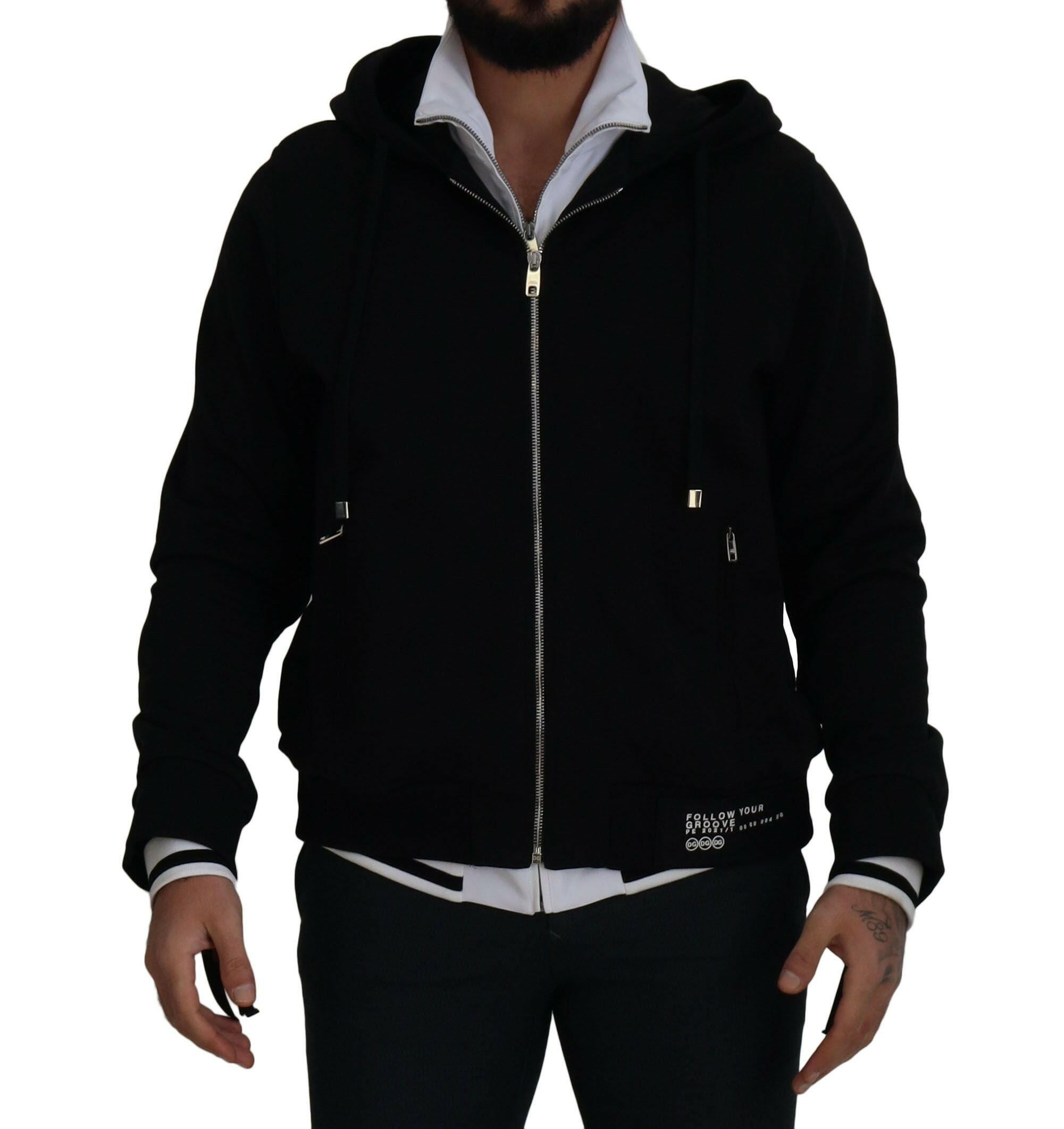Dolce & Gabbana Black Polyester Hooded Full Zip Jacket -   -  Dolce & Gabbana. Dolce & Gabbana Black Polyester Hooded Full Zip Jacket -   -  Dolce & Gabbana.