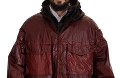 Dolce & Gabbana Bordeaux Cotton Hooded Full Zip Jacket -   -  Dolce & Gabbana.