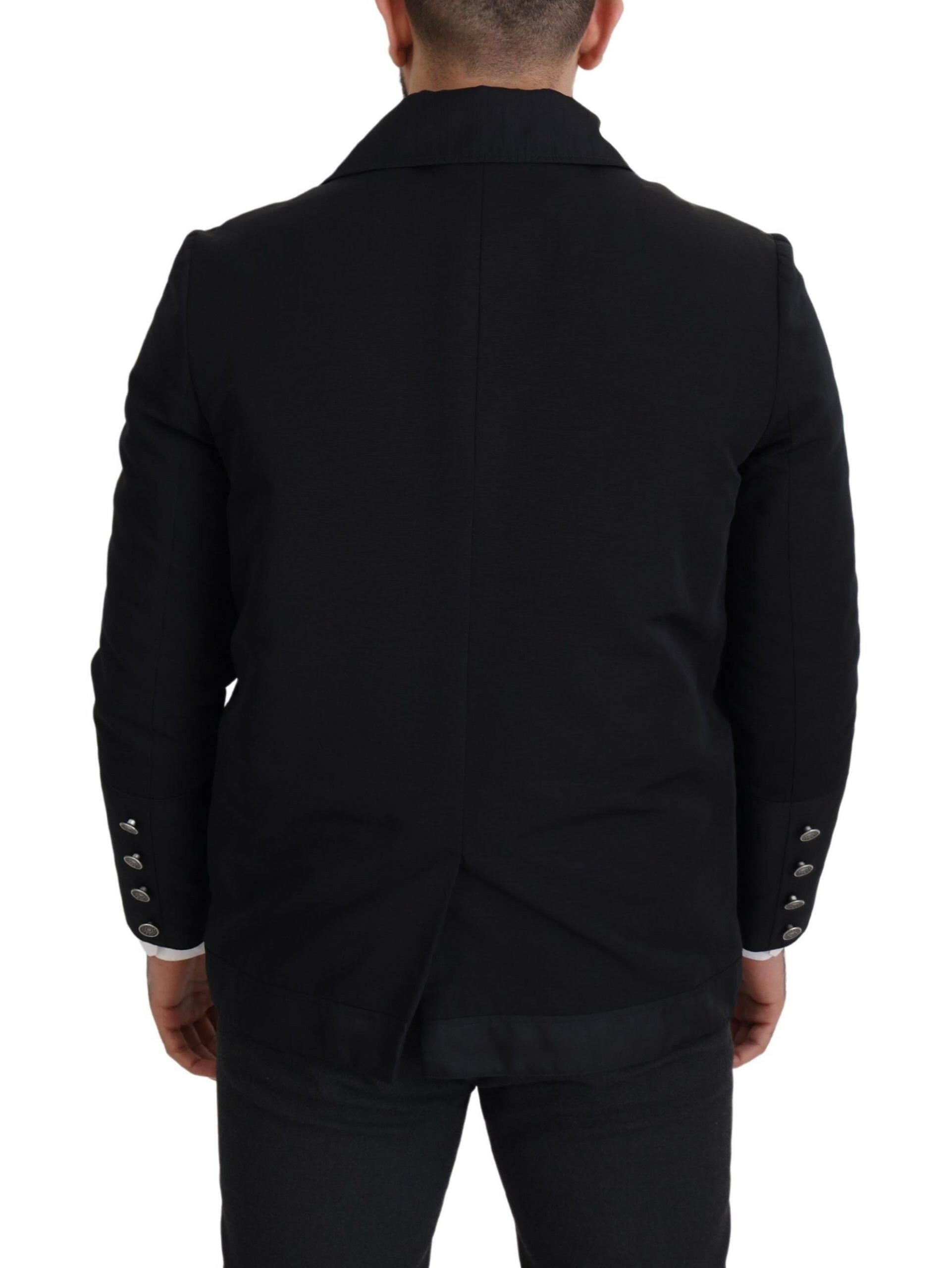 Dolce & Gabbana Black Wool Collared Full Zip Jacket -   -  Dolce & Gabbana. Dolce & Gabbana Black Wool Collared Full Zip Jacket -   -  Dolce & Gabbana.