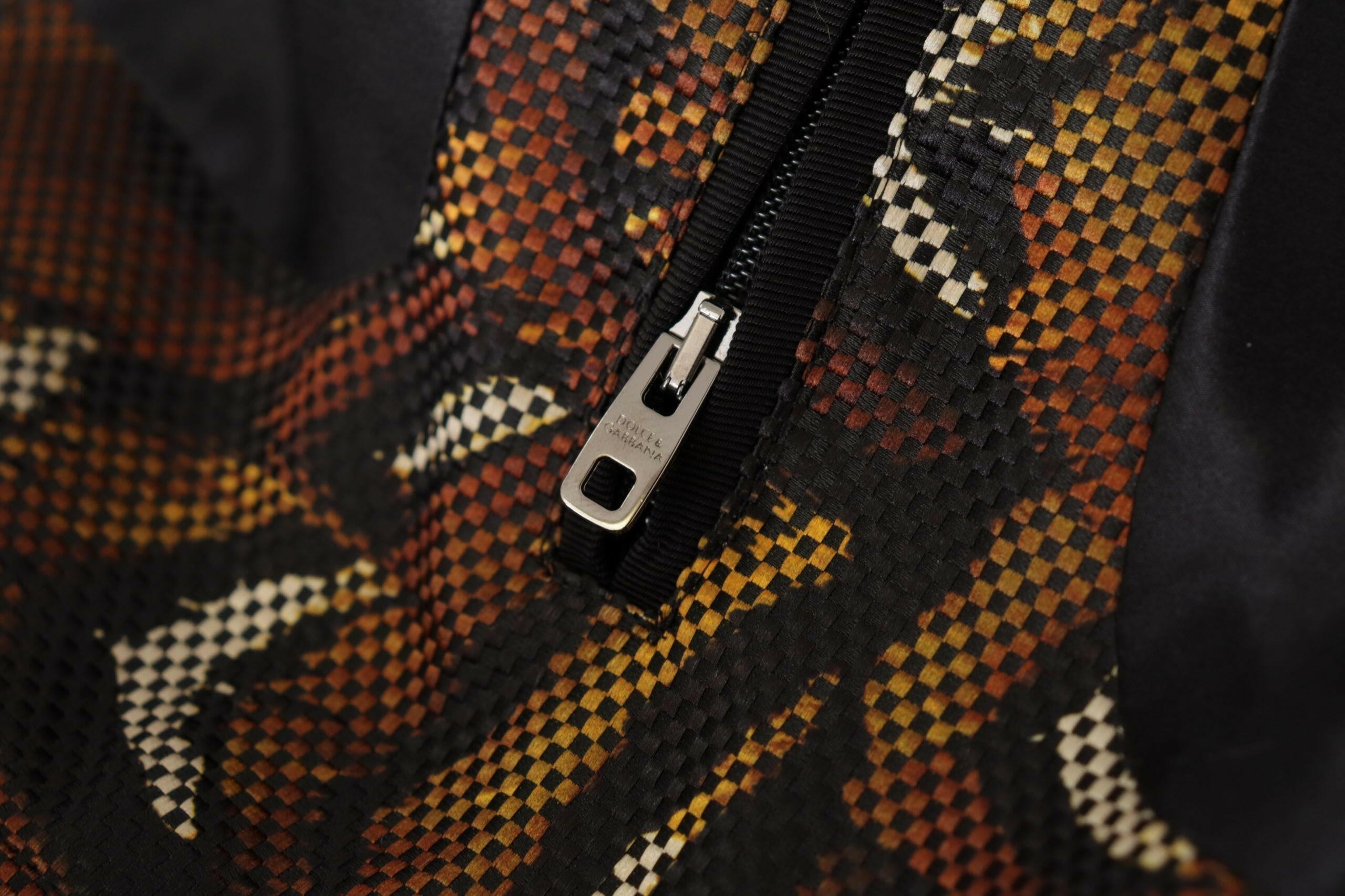 Dolce & Gabbana Brown Feather Full Zip Blouson Jacket -   -  Dolce & Gabbana. Dolce & Gabbana Brown Feather Full Zip Blouson Jacket -   -  Dolce & Gabbana.