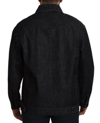 Dolce & Gabbana Black Cotton Full Button Denim Jacket -   -  Dolce & Gabbana.