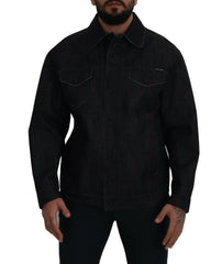 Dolce & Gabbana Black Cotton Full Button Denim Jacket -   -  Dolce & Gabbana.