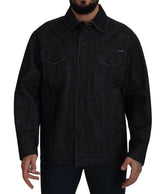 Dolce & Gabbana Black Cotton Full Button Denim Jacket -   -  Dolce & Gabbana.