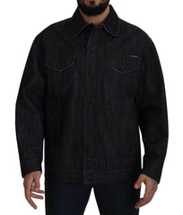 Dolce & Gabbana Black Cotton Full Button Denim Jacket -   -  Dolce & Gabbana.
