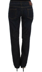 Cavalli Blue Cotton Straight Fit Stretch Jeans -   -  Cavalli.