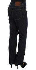 Cavalli Blue Cotton Straight Fit Stretch Jeans -   -  Cavalli.