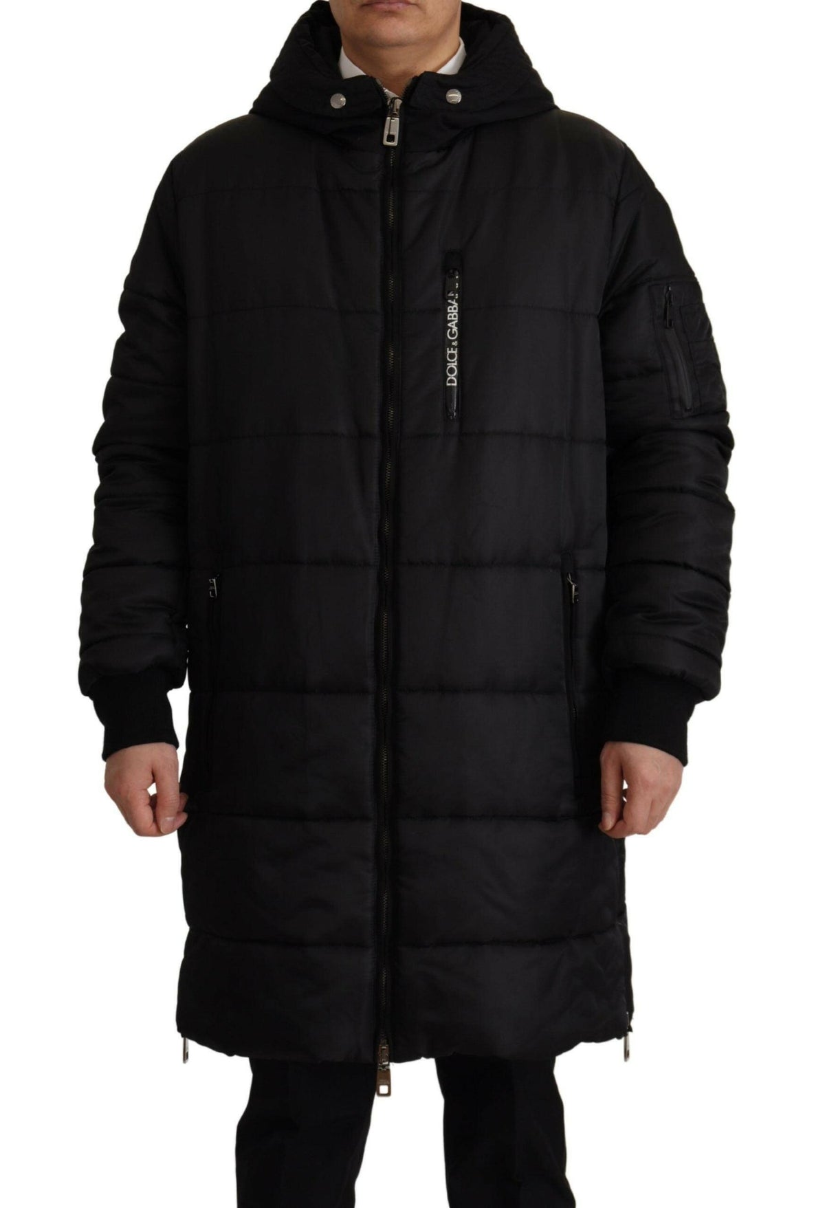 Dolce & Gabbana Black Nylon Hooded Parka Coat Winter Jacket -   -  Dolce & Gabbana.