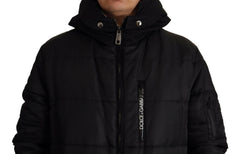 Dolce & Gabbana Black Nylon Hooded Parka Coat Winter Jacket -   -  Dolce & Gabbana.