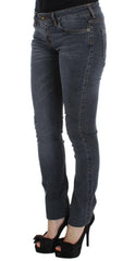 Cavalli Blue Wash Cotton Blend Slim Fit Jeans -   -  Cavalli.