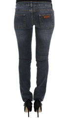 Cavalli Blue Wash Cotton Blend Slim Fit Jeans -   -  Cavalli.