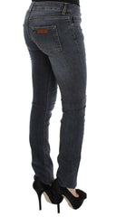 Cavalli Blue Wash Cotton Blend Slim Fit Jeans -   -  Cavalli.