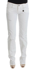 Costume National White Cotton Slim Fit Denim Bootcut Jeans -   -  Costume National.