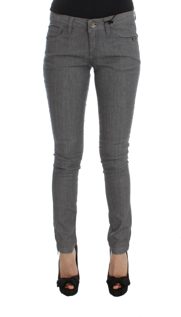Costume National Gray Cotton Blend Slim Fit Jeans -   -  Costume National.