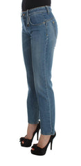 Costume National Blue Cotton Slim Fit Cropped Jeans -   -  Costume National.