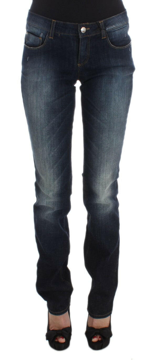 Costume National Blue Cotton Slim Fit Bootcut Jeans -   -  Costume National.