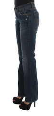 Costume National Blue Cotton Blend Bootcut Jeans -   -  Costume National.
