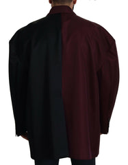 Dolce & Gabbana Bordeaux Polyester Double Breasted Jacket -   -  Dolce & Gabbana.