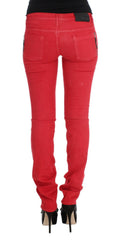 Costume National Red Cotton Blend Super Slim Fit Jeans -   -  Costume National.