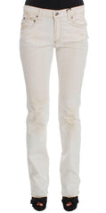 Costume National White Cotton Slim Fit Bootcut Jeans -   -  Costume National.