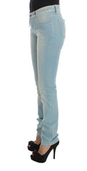 Costume National Blue Cotton Blend Super Slim Fit Jeans -   -  Costume National.
