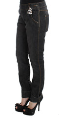 Ermanno Scervino Gray Cotton Slim Fit Denim Jeans -   -  Ermanno Scervino.