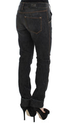 Ermanno Scervino Gray Cotton Slim Fit Denim Jeans -   -  Ermanno Scervino.