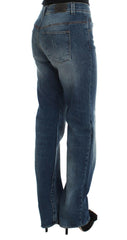 Ermanno Scervino Blue Wash Cotton Blend Slim Fit Jeans -   -  Ermanno Scervino.