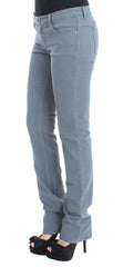 Ermanno Scervino Blue Cotton Blend Slim Fit Bootcut Jeans -   -  Ermanno Scervino.