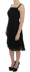 Dolce & Gabbana Black Floral Lace Shift Knee Length Dress -   -  Dolce & Gabbana.