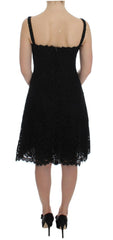 Dolce & Gabbana Black Floral Lace Shift Knee Length Dress -   -  Dolce & Gabbana.