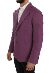 Dolce & Gabbana Purple Cashmere Slim Fit Blazer Jacket -   -  Dolce & Gabbana.