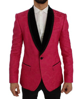 Dolce & Gabbana Pink Floral Brocade Slim Blazer Jacket -   -  Dolce & Gabbana.