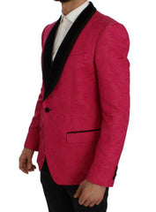 Dolce & Gabbana Pink Floral Brocade Slim Blazer Jacket -   -  Dolce & Gabbana.