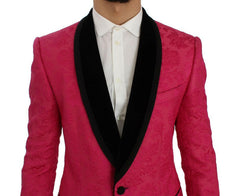 Dolce & Gabbana Pink Floral Brocade Slim Blazer Jacket -   -  Dolce & Gabbana.
