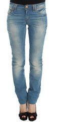 John Galliano Blue Wash Cotton Blend Slim Fit Jeans -   -  John Galliano.