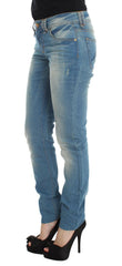 John Galliano Blue Wash Cotton Blend Slim Fit Jeans -   -  John Galliano.