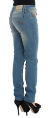 John Galliano Blue Wash Cotton Blend Slim Fit Jeans -   -  John Galliano.